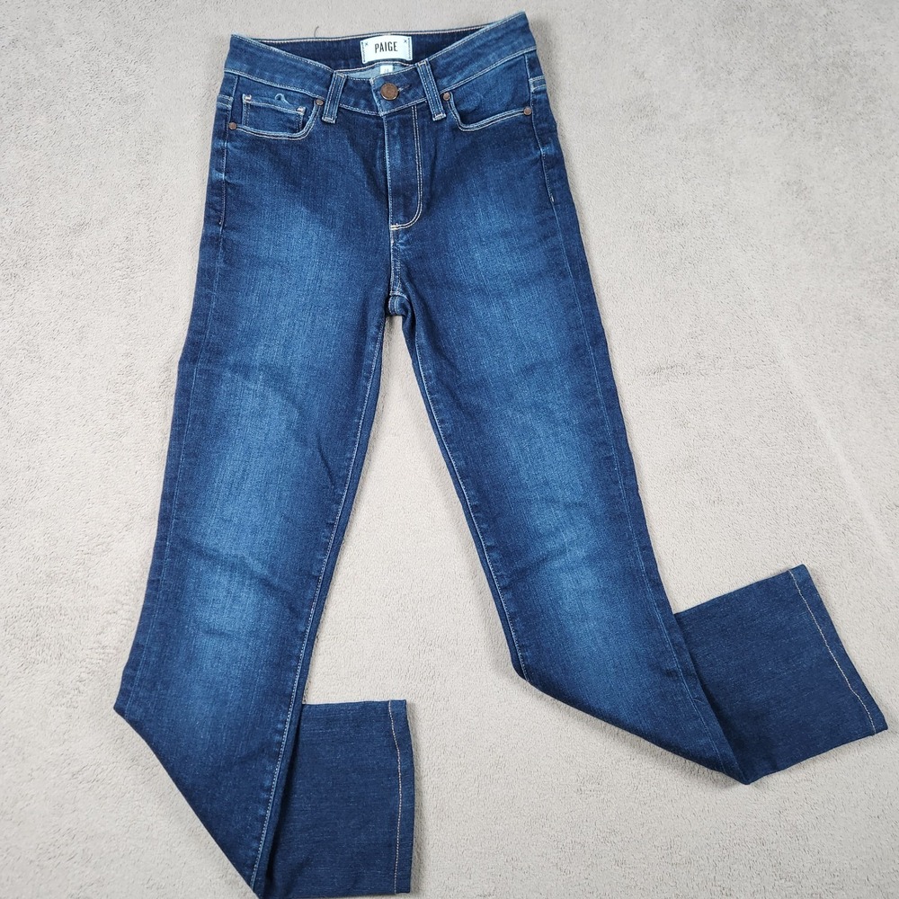 Paige Hoxton Straight Jeans Womens size 24 / 27" Inseam Denim Skinny Ankle